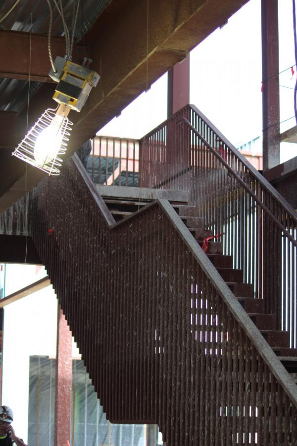 Stairs to the upper level of the school. 