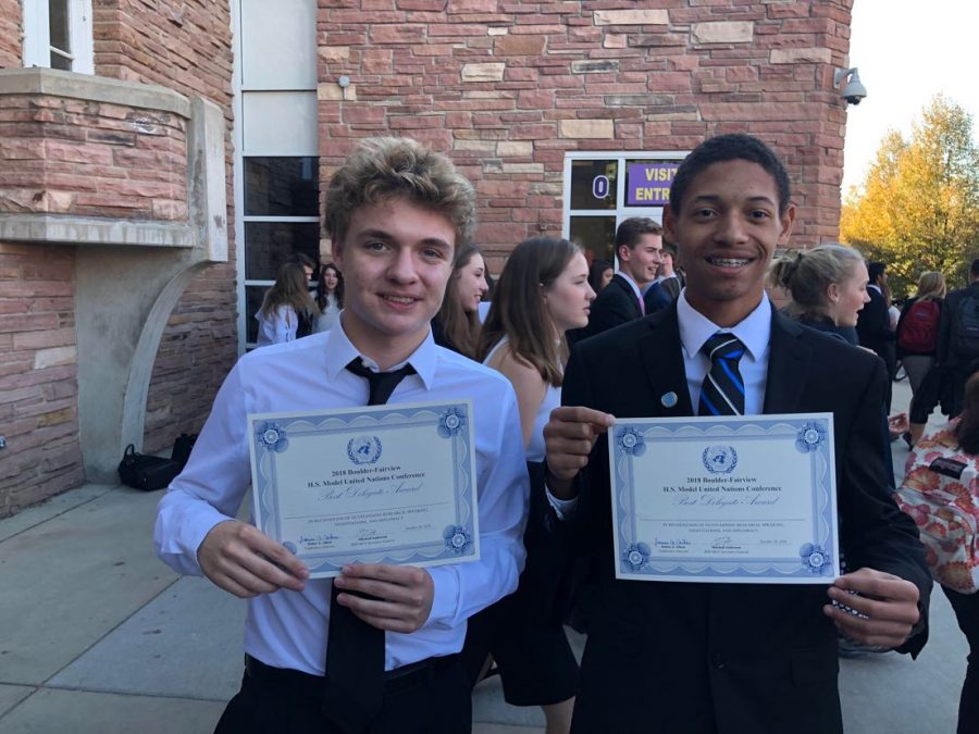 Brady McCay (left) and Christian Brooks (right) show off their achievement!  Picture provided by Brady McCay
