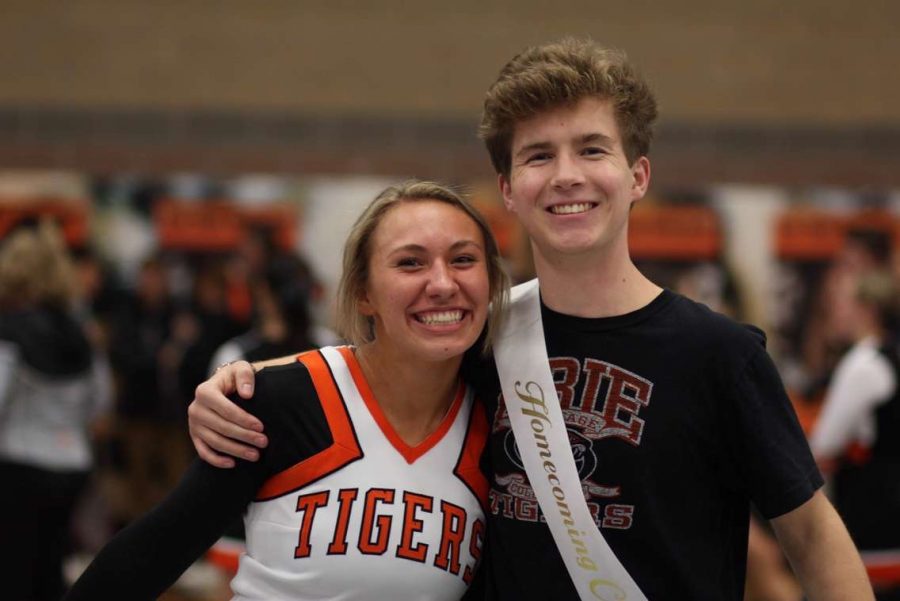 Izzy Hageman and Jack Laychak pose for a picture before the annual StuGo assembly.