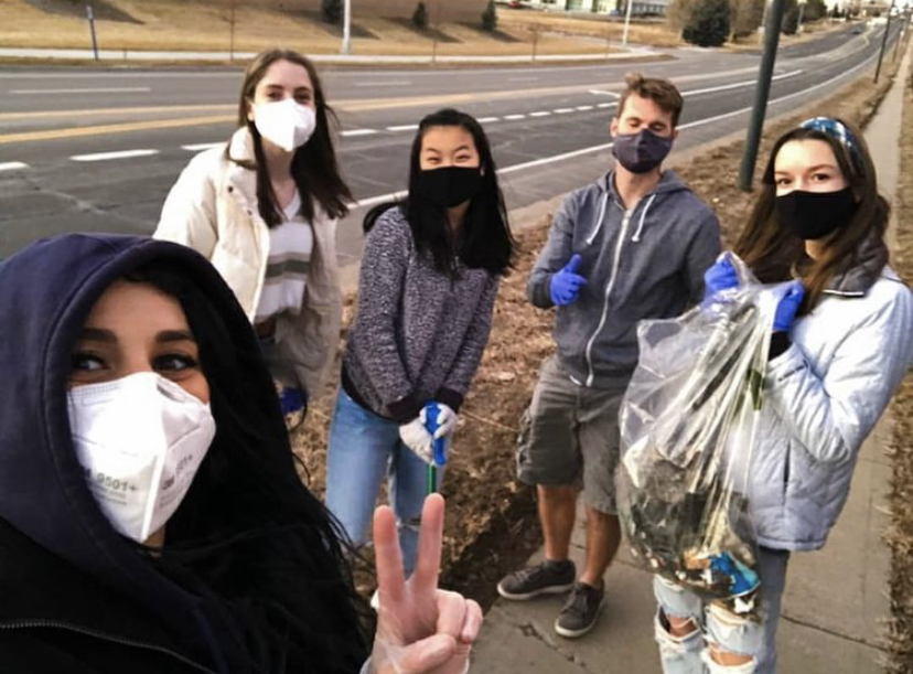 The Green Team picking up trash in Westminster