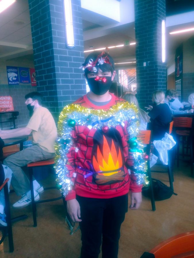 Parker competition in the orchestra ugly sweater contest