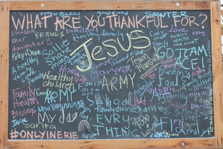 The+chalkboard+of+gratitude+at+the+finish+line